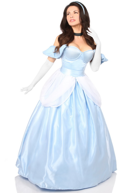 Plus Size Blue Fairytale Princess Corset Costume