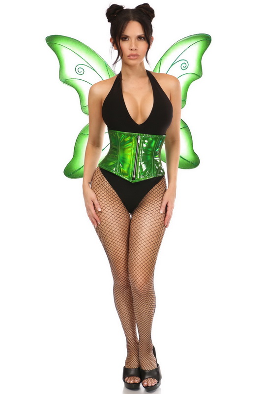 Green Pixie Fairy Corset Halloween Costume