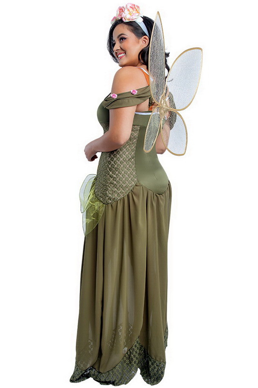 Plus Size Rose Fairy Princess Halloween Costume image 1