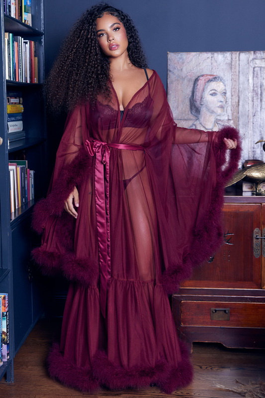 Merlot Hollywood Glam Luxury Robe image 1