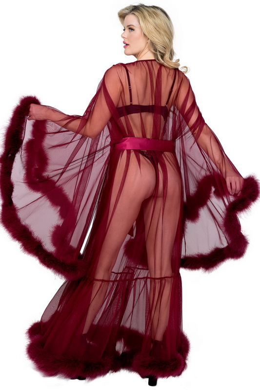 Merlot Hollywood Glam Luxury Robe image 4