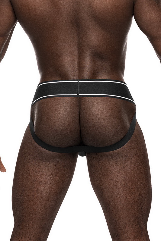 Men's Black Modal Rib Jock image 3