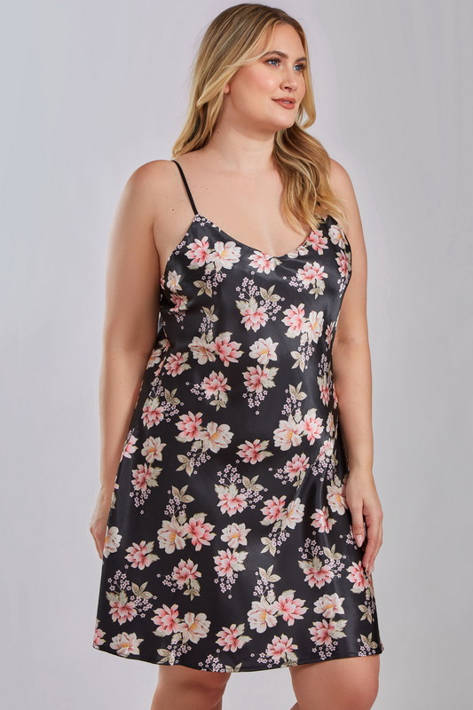 Plus Size Floral Flair Lingerie Chemise image 1