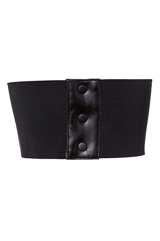 Lavish Black Front Lace Up Waist Cincher image 1