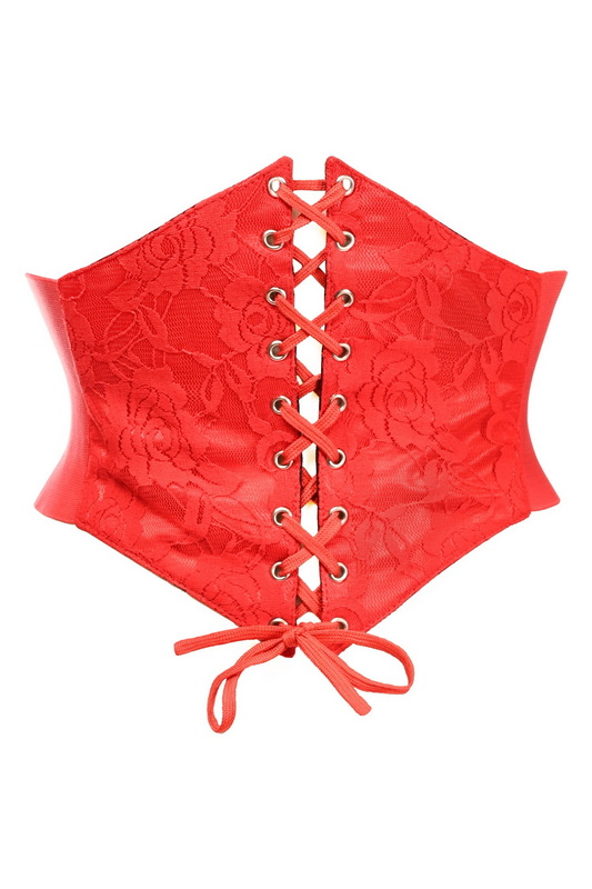 Lavish Red Lace Waist Cincher