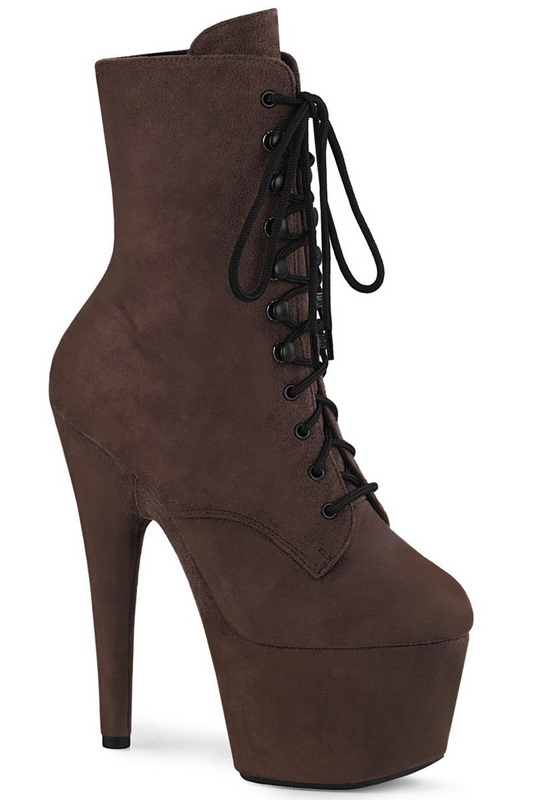 7" Heel Mocha Faux Suede Ankle Boots