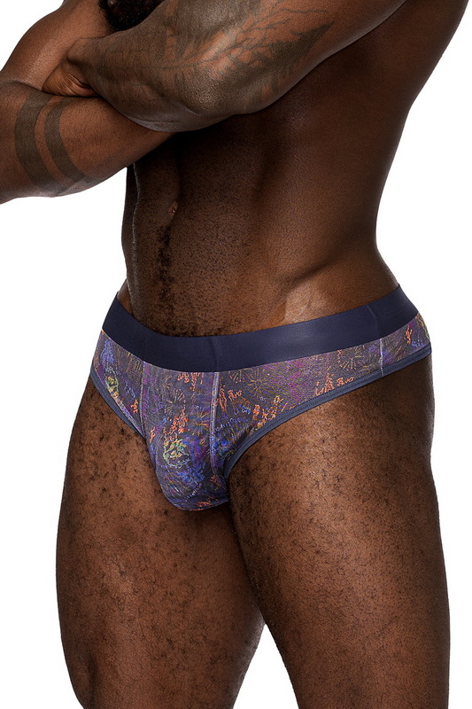 Men's Splatter Sheer Thong