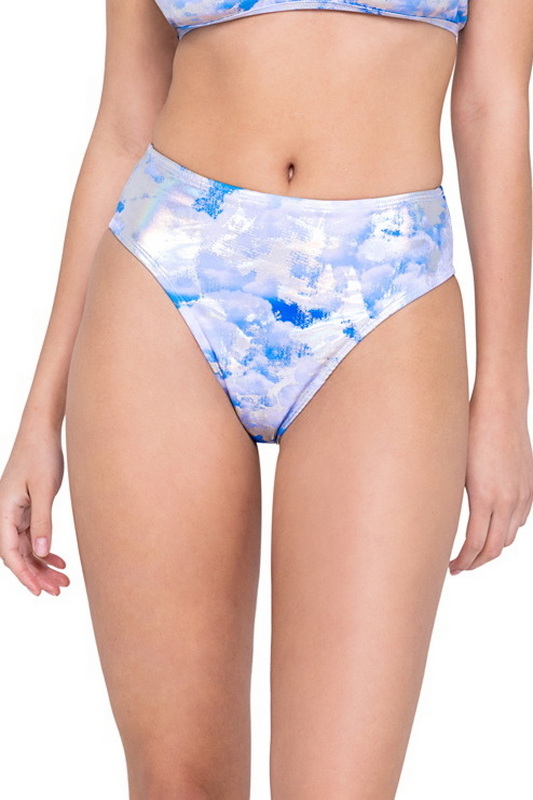 Cloud Print Blue & White Shorts