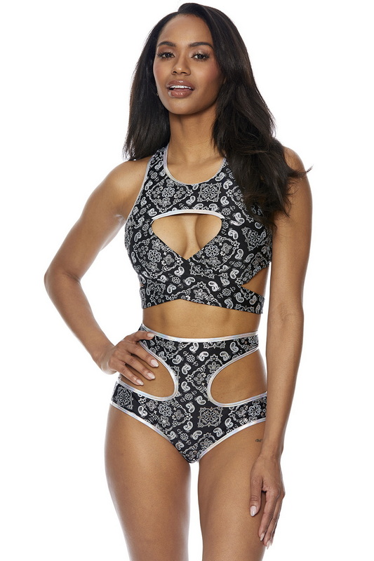 Black Bandana Top & Highwaist Short