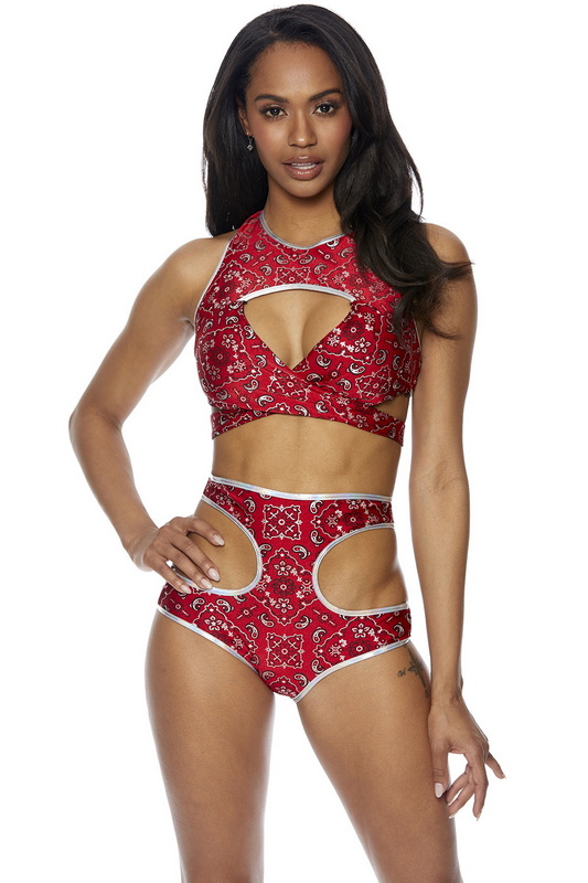 Red Bandana Top & Highwaist Short