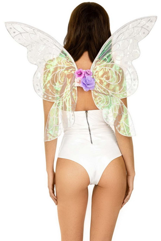 Iridescent Glitter Flower Fairy Wings