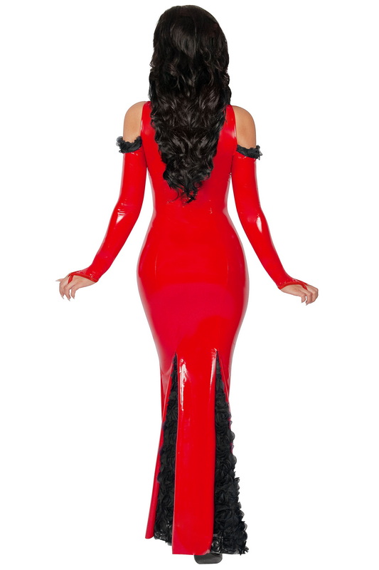 Red Gothic Love Vampire Halloween Costume image 3