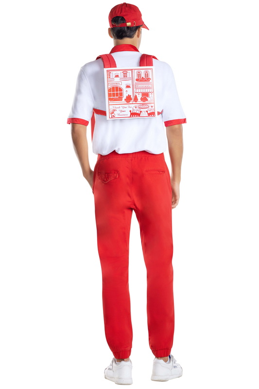 Men's Hot & Delicious Pizza Guy Halloween Costume image 3