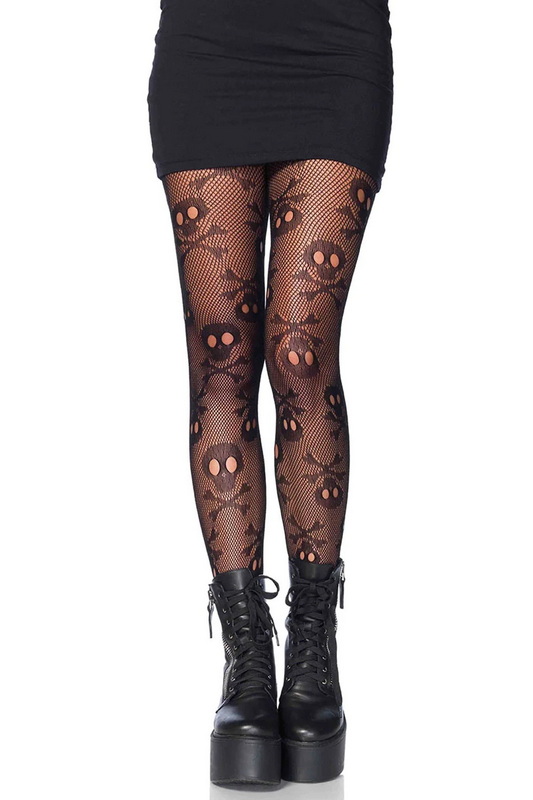 Pirate Booty Skull Net Costume Tights