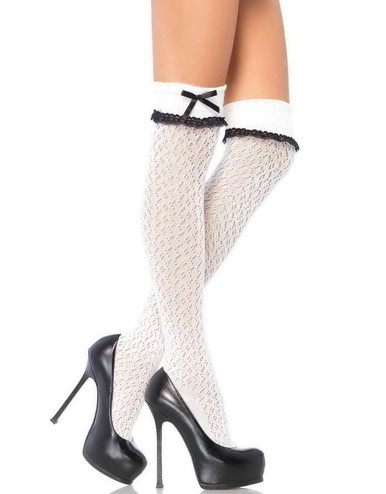 Crochet Over The Knee Cuff Stockings - Spicy Lingerie