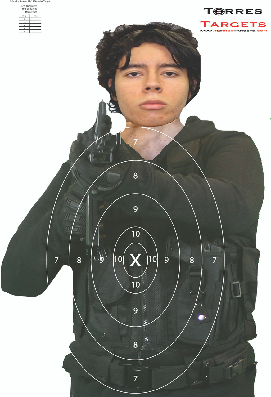 Ramos Paper Shooting Target - Ar-15 Terrorist