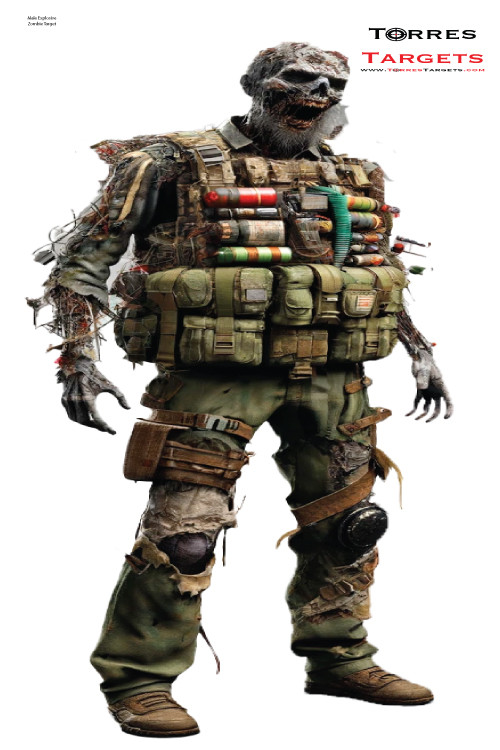 Bersagio Zombie Hostage 53x84cm - Carta 120g/m², Per Tiro A Segno - Foto 5