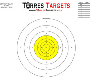 B2 Style Bullseye Paper Shooting Target Yellow B2 Style Bullseye Paper Shooting Target Yellow