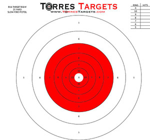 B16 Style Bullseye Paper Shooting Target Red B16 Style Bullseye Paper Shooting Target Red