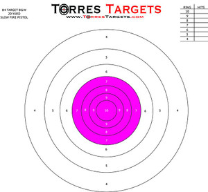B4 Style Bullseye Paper Shooting Target Pink B4 Style Bullseye Paper Shooting Target Pink