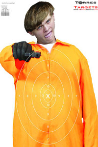 Dylann Roof Paper Shooting Target - Prison Escapee Dylann Roof Paper Shooting Target - Prison Escapee