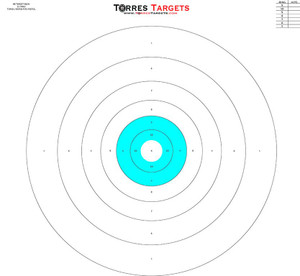 Blue B8 Style Bullseye Paper Shooting Target Blue B8 Style Bullseye Paper Shooting Target