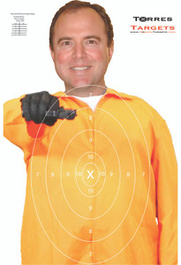 Adam Schiff Paper Shooting Target - Prison Escapee Adam Schiff Paper Shooting Target - Prison Escapee