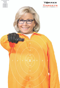 Liz Cheney Paper Shooting Target - Prison Escapee Liz Cheney Paper Shooting Target - Prison Escapee