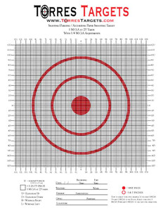 25 Yard MOA Paper Shooting Target With 1/4 MOA Adjustments 8.5x11 inches 25 Yard MOA Paper Shooting Target With 1/4 MOA Adjustments 8.5x11 inches