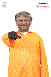 Bill Gates Paper Shooting Target - Prison Escapee Bill Gates Paper Shooting Target - Prison Escapee