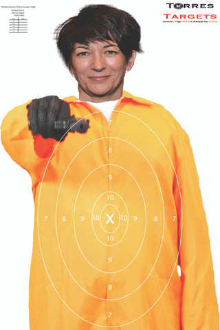 Ghislaine Maxwell Paper Shooting Target - Prison Escapee