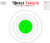 B2 Style Bullseye Paper Shooting Target Green