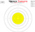 B4 Style Bullseye Paper Shooting Target Yellow