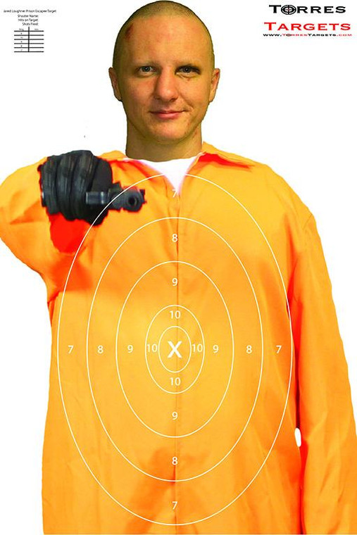 Jared Loughner Paper Shooting Target - Prison Escapee