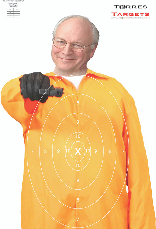 Dick Cheney Paper Shooting Target - Prison Escapee