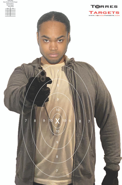 Andre Bing Paper Shooting Target - Mass Shooting Terrorist
