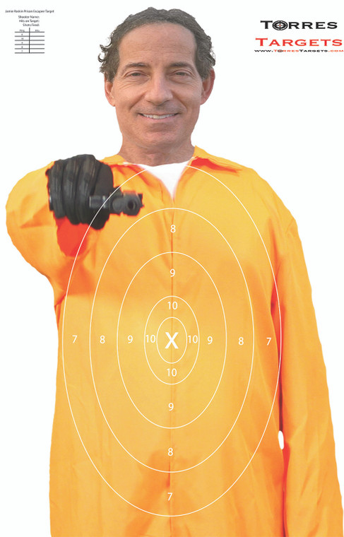 Jamie Raskin Paper Shooting Target - Prison Escapee