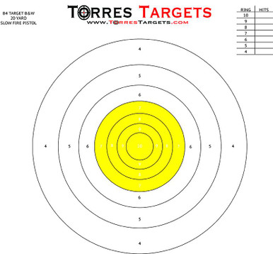 b4 style bullseye shooting target yellow from torrestargets com
