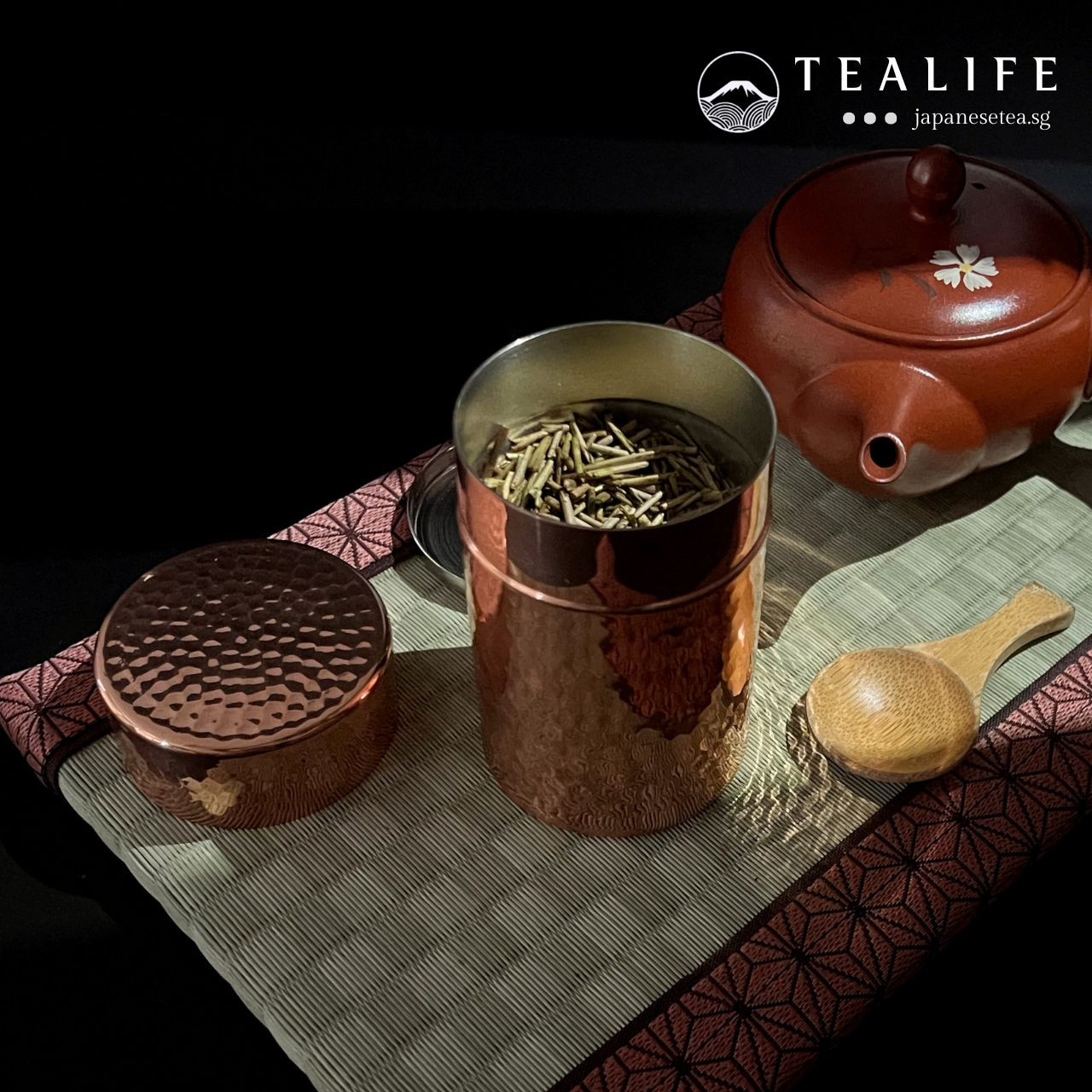 Tealife | Chazutsu Tea Caddie Copper Finish