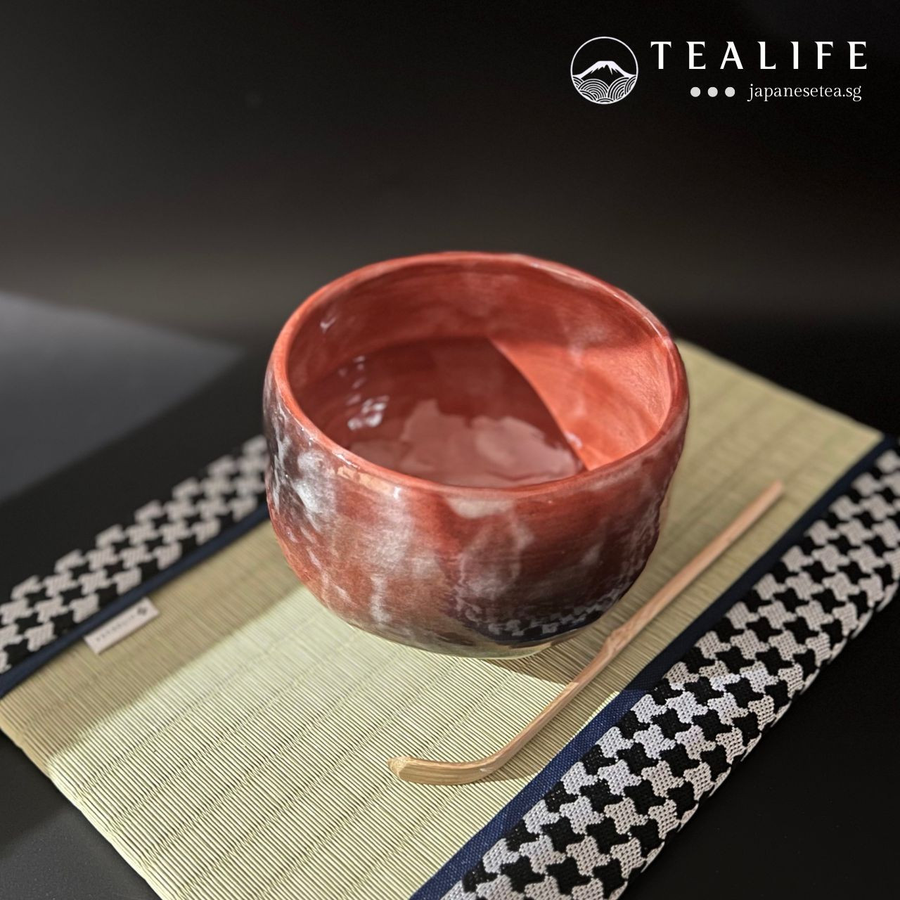 Fukuakaraku Rikyu-Chawan Raku Matcha Bowl | Tealife matcha chawan