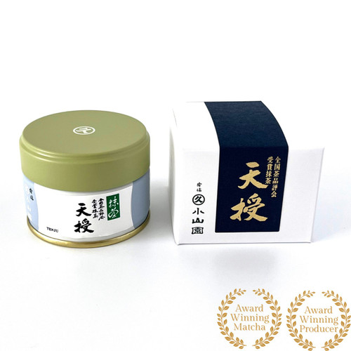 Tenjyu (Award Winning Matcha) 20g by Marukyu Koyamaen and box thumbnail Tenjyu (Award Winning Matcha) 20g by Marukyu Koyamaen and box thumbnail