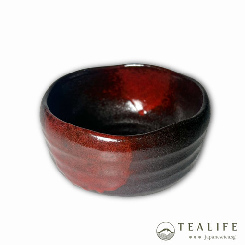 Akafuki Tenmoku Mino Ware Matcha Bowl main