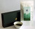 Premium Grade Fukamushi-Sencha by Misty Crane with gift box and leaves