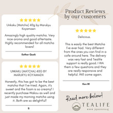 Our customers reviews of the Unkaku Matcha by Marukyu Koyamaen