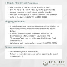 guarantee, shipping, returns, etc.