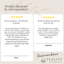 Customer review of the low caffeine Matcha