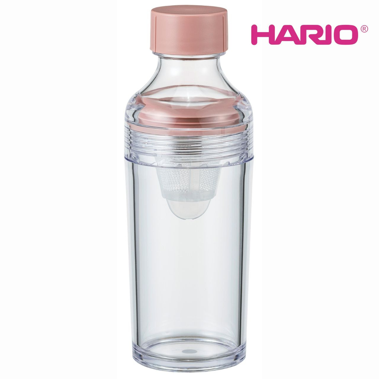 Portable Cold Brew Filter-in Tea Bottle Smokey Pink 160ml by Hario