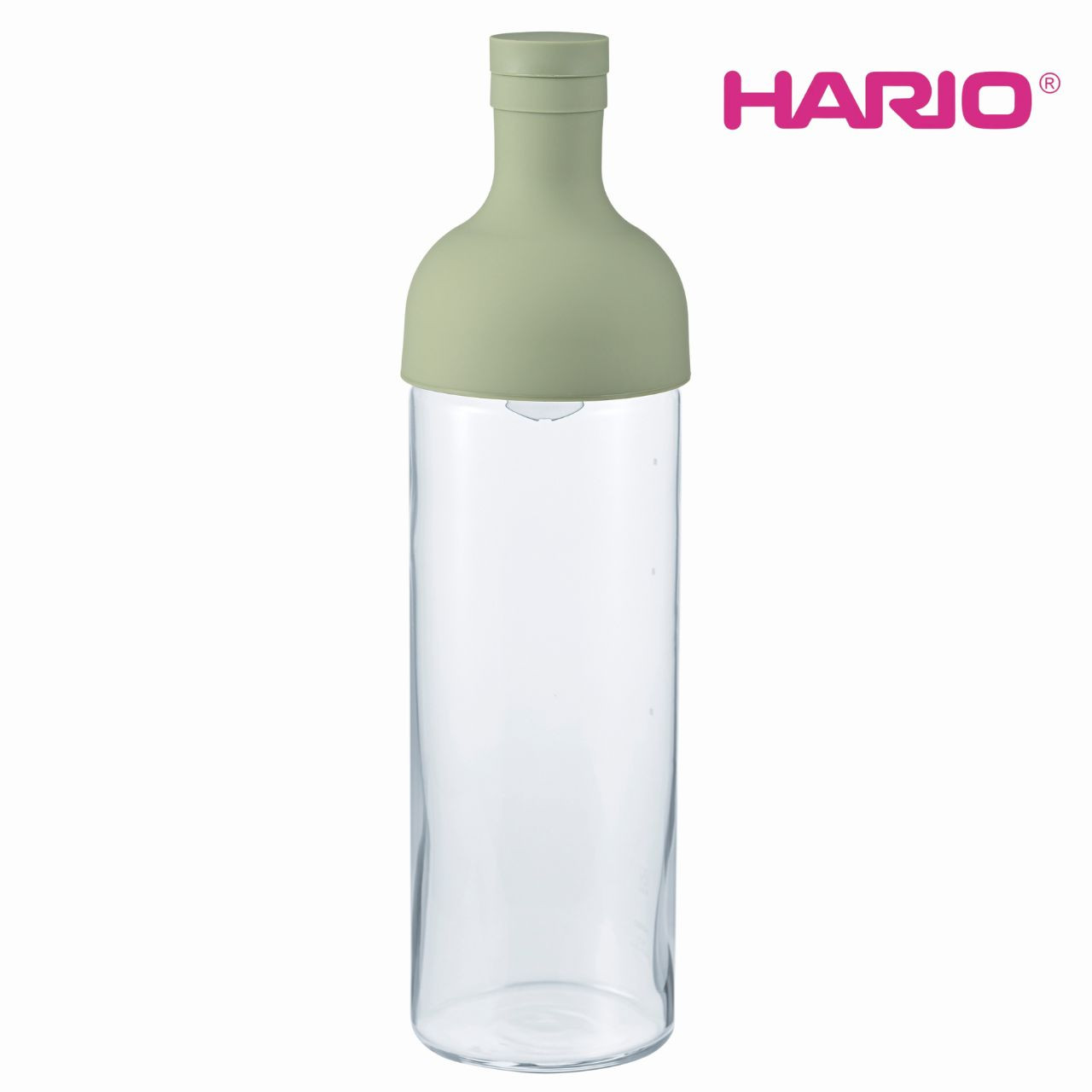 Wine Bottle Shaped Cold Brew Filter-in Tea Bottle Smokey Green 750ml by Hario