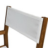 Whitecap Directors Chair w\/White Batyline Fabric - Teak [63061]