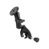 RAM Mount Yoke Clamp Mount w\/Double Socket Arm & Round Base [RAM-B-121-202U]